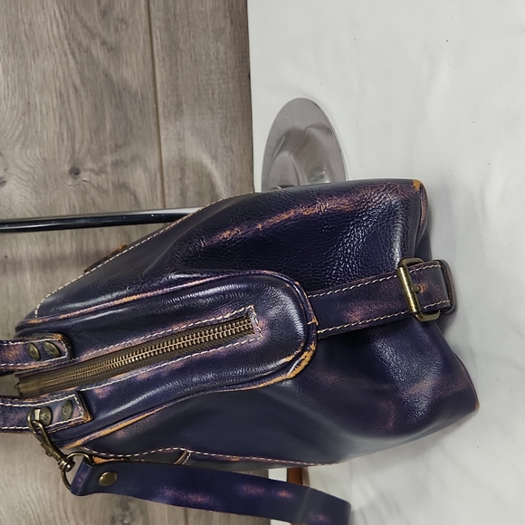 Patricia Nash Purple Leather Dome Shoulder Bag - Picture 5 of 11